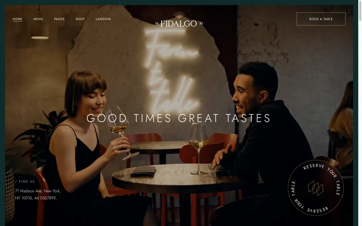 Costa Luz, live homepage preview